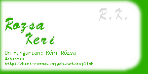 rozsa keri business card